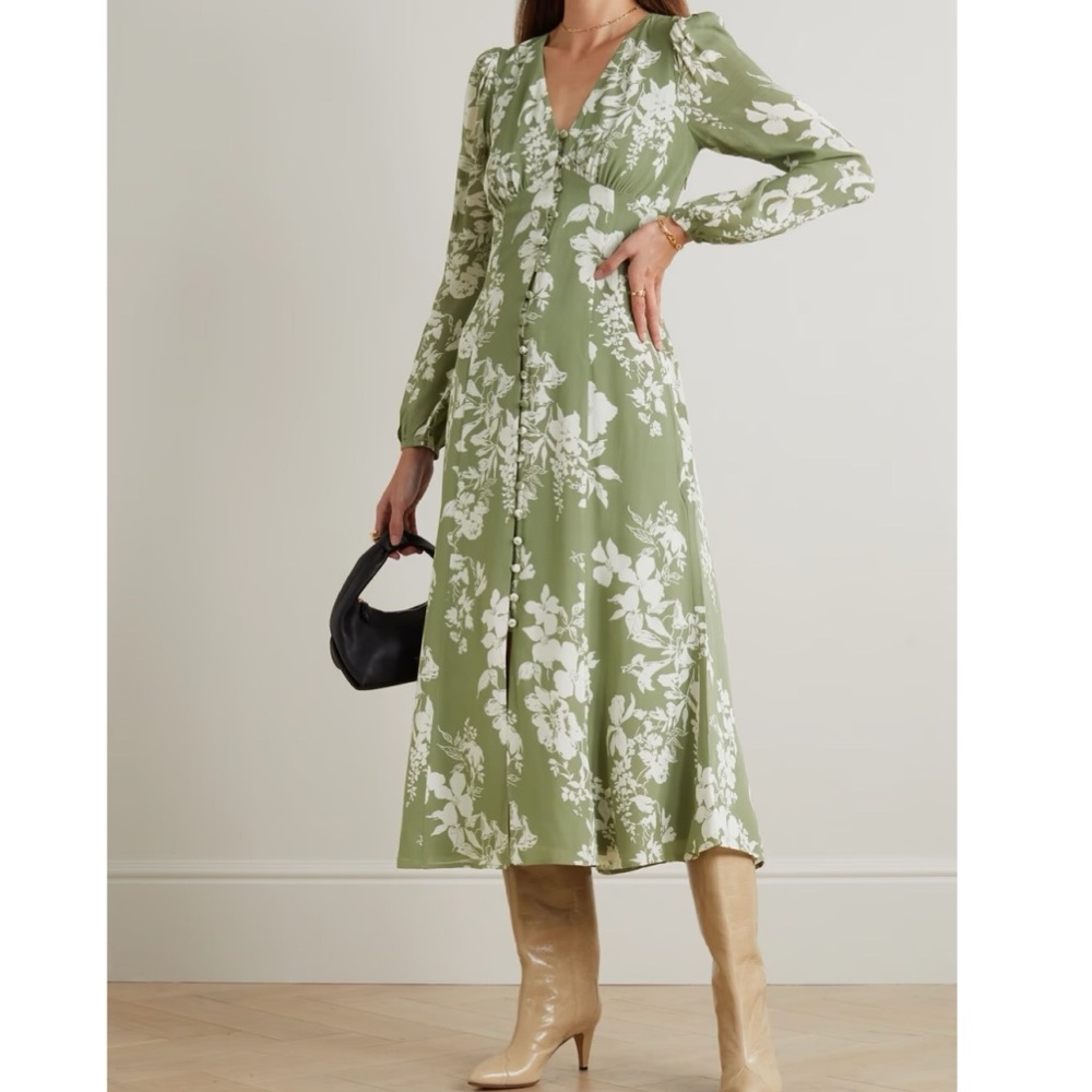 Reformation Brogan Dress in Willow